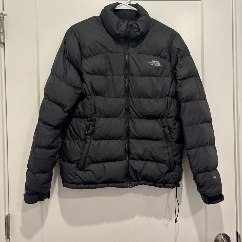 The North Face Nuptse 700 Down Puffer Jacket Black Womens Large L/G 5069